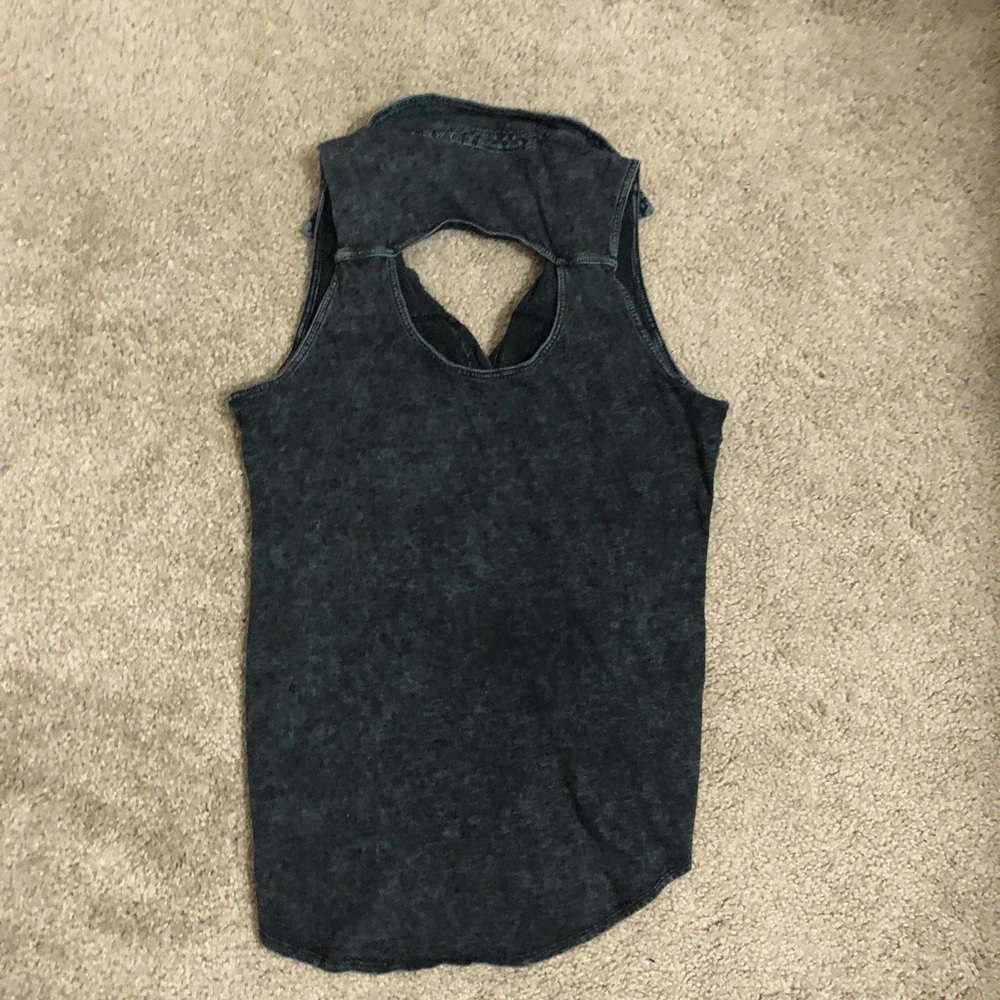 Rock&Republic green and black collared muscle tee